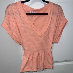 Pink lily flowy shirt